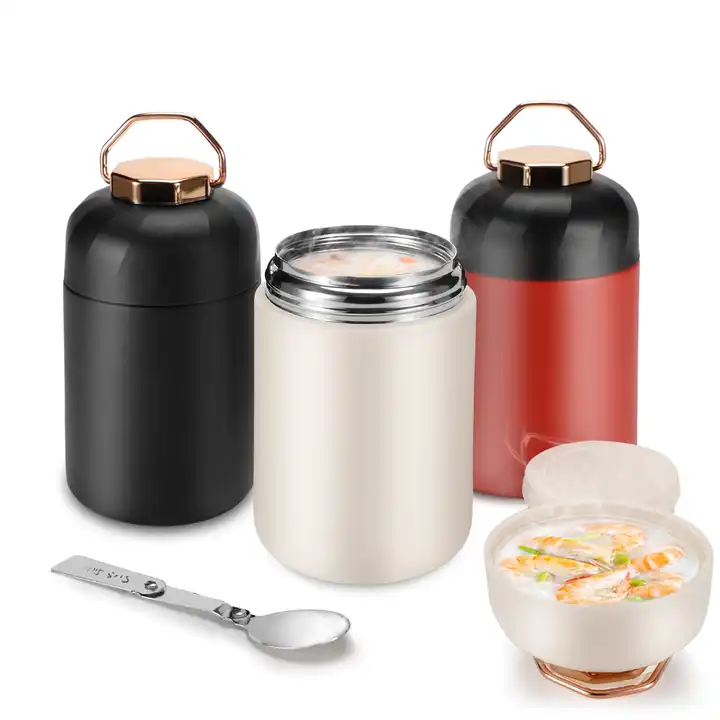 Double Wall Vacuum Insulated Stainless Steel BPA Free Food Flask