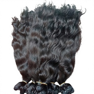 Extensions de cheveux humains vierges indiens Remy JDI de Jai Devi Industries, style ondulé souple, 100g, tissage de cheveux - Product Image 1
