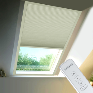 Persianas de panal motorizadas modernas personalizadas, cortinas opacas eléctricas, cortinas de tragaluz de techo de tela - Product Image 3