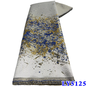 Ni. Ai thiết kế mới ren lưới Polyester jacquard vải thổ cẩm Jacquard vải dệt thêu thổ cẩm vải - Product Image 5