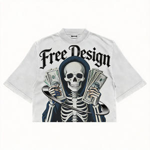 เสื้อยืดโอเวอร์ไซส์ผู้ชายไซส์ใหญ่ คุณภาพสูง ผลิตจากผ้าฝ้ายถัก 100% พิมพ์ลายดิจิทัล ดีไซน์สตรีทแวร์รักษ์โลก - Product Image 3