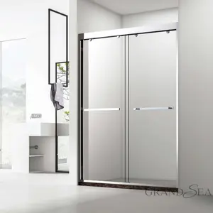 Venta directa de fábrica simple diseño de estilo de vidrio templado hotel ducha puertas de vidrio para Baño