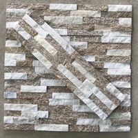 Panneaux décoratifs de couleur blanche naturelle, éléments muraux en pierre, 5 pièces