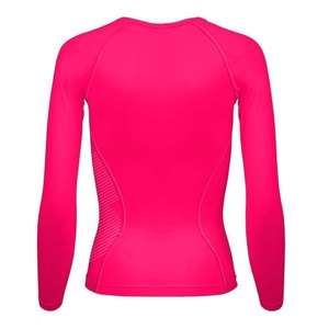 Logo Fitness <b>Running</b> Gym Workout Breathable Ladies Compression Shirt Women High Quality Breathable Compression Shirt - Product Image 3