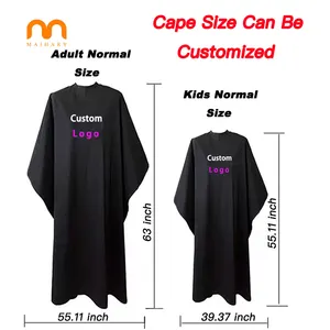 Customized Design Barbershop Gown Waterproof Stylist Hair Salon Capes And Robes With Logo