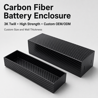 Caja de Batería de Alta Resistencia con Tapa de Fibra de Carbono, Grosor de Pared Personalizado, Tejido Twill 3K, Suministro a Granel Directo de Fábrica