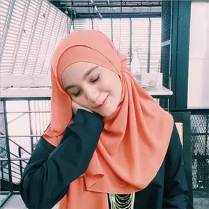100% Polyester Voile Vải Cho Khăn Trùm Đầu Màu Xám Và Thuốc Tẩy Nhuộm Vải Hijab Vải Cho Người Hồi Giáo