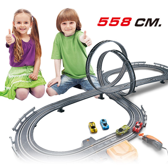 KSF 1 64 Scale 558cm Adventure Track Car Racing Electric Elevator Slide Slot Toy Children Toys Electric Slot Car Racing Track