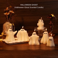 Vela Aromática de Cardamomo para Halloween, Combustión Estable, Cera de Soja Mezclada, Forma Irregular, Vela para Reuniones Festivas, Recuerdo