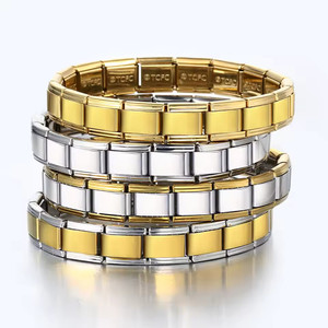 Bracciale a Maglia Elastica Stile Semplice in Acciaio Inossidabile, Largo 9mm, Gioielleria Fai da Te di Alta Qualità di Fabbrica, Braccialetto con <span class=keywords><strong>Charm</strong></span> Italiani - Product Image 6