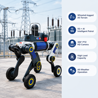 Robot chien à roues OK-M20-AI avec LiDAR double 96 lignes et imagerie thermique pour l'inspection industrielle