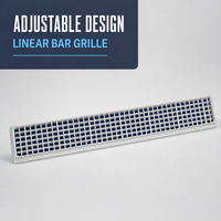 Diffuseur d'air double déflection linéaire pour plafond/mur, en aluminium et plastique ABS, à économie d'énergie, réglable pour CVC