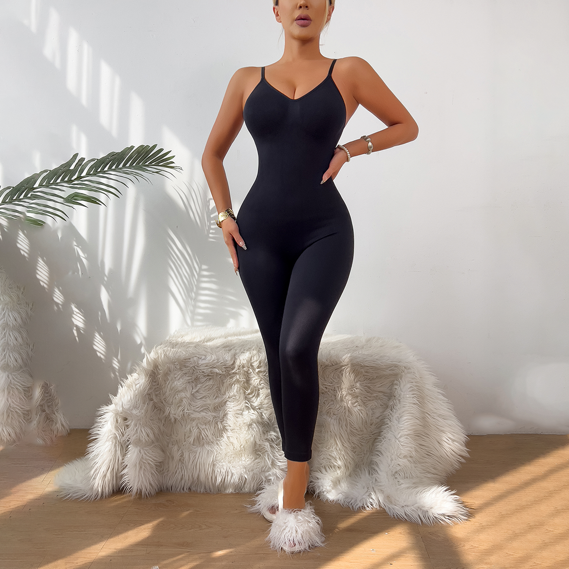 2025 Hot Models Seamless Shapewear Suspenders Trousers Tights Breathable Yoga Suit Nylon Shapewear Compression Shapewear