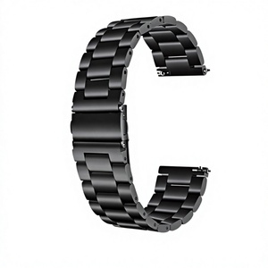 Cinturino in Acciaio Inossidabile per <span class=keywords><strong>Watch</strong></span> <span class=keywords><strong>GT3</strong></span>/GT2 <span class=keywords><strong>Pro</strong></span> e Gear S3/S2, Larghezza 20mm/22mm, Design a Tre Perle con Bottone a Scatto - Product Image 2