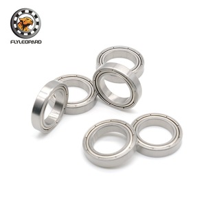 Rodamiento de Bolas de Ranura Profunda de Acero Inoxidable Flyleopard S6803ZZ, 17x26x5mm, Material 304, Sellado ZZ, No Magnético - Product Image 1