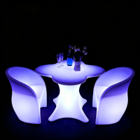 Chaise longue moderne à pétales éclairés par LED, étanche IP65, rechargeable, pour extérieur, bord de piscine, villa, jardin, patio