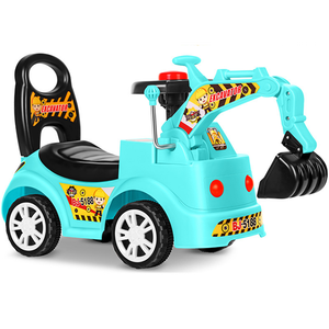 Goedkope Plastic Rit Op Graafmachine Graver 2 In1 Voor Peuters Pedaal Gratis Voertuig Met Muziek Mini Sliding Tractor Voor Kids - Product Image 1