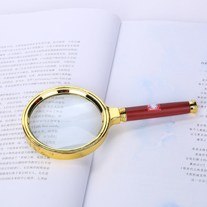 Handheld Magnifier 90Mm Gold Plated Handle Reading Mirror For Elderly Ophthalmology Use - Product Image 3