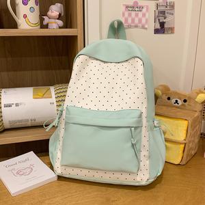 <span class=keywords><strong>Mochila</strong></span> de Viaje de Nailon con Estampado de Lunares, Linda y Moderna, <span class=keywords><strong>Mochila</strong></span> <span class=keywords><strong>Escolar</strong></span> Kawaii para Niñas, Ligera, para Uso Diario - Product Image 3