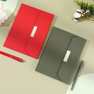 X515-1 100 Sheets <b>Diary</b> for Work Customizable Blue Pu Leather <b>A5</b> Portable Agenda Gift Set - Product Image 4