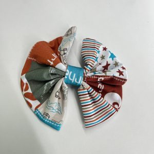 Детская повязка на голову Zhengpai в западном стиле с пэчворком и бантом, большая объемная заколка-бант - Product Image 1