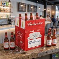 Caisse de distribution de boissons en PP recyclable, légère, en plastique ondulé, pour la livraison de bouteilles de bière
