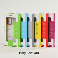 Boîte d'emballage suspendue personnalisée avec logo, couleur, recyclable, pelliculage brillant, fenêtre transparente et gaufrage pour coque de téléphone mobile – Vente en gros