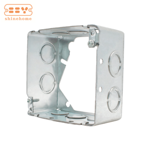 Caixa de Junção Metálica Quadrada de 4 polegadas, Caixa de Extensão de Aço de 2-1/8 polegadas de Profundidade com Saídas de 1/2, 3/4 e 1 polegada - Product Image 2