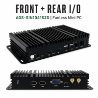N100/N150/N97 4GB RAM 128GB SSD Mini PC Industri dengan Layar dan Ethernet untuk Layar Pusat Perbelanjaan