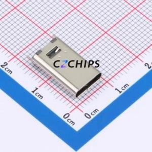 TYPE-C 6P LTH14.2 108 USB Connector SMD Connector ( Connector Type: Type-C )( Gender: Female )( Mounting Type: Vertical Mount ) - Product Image 1