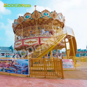Exquisite 38-seat Double-layer Carousel Ride With Beautiful Led Lighting For Kids Family <b>Entertainment</b> For Sale - Product Image 2
