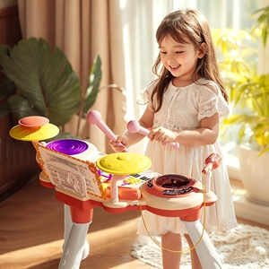 Wholesale Multifunctional <b>Electronic</b> Music Station Stool <b>Keyboard</b> For Kids 24 Keys With DJ Turntable And Microphone - Product Image 2