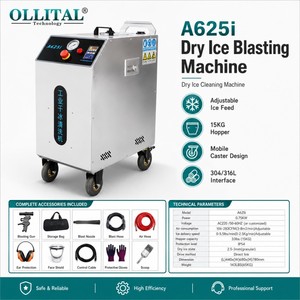 Máquina <span class=keywords><strong>de</strong></span> Limpieza Criogénica <span class=keywords><strong>Industrial</strong></span> Ollital A625i con Alimentación <span class=keywords><strong>de</strong></span> <span class=keywords><strong>Hielo</strong></span> Ajustable para Limpieza <span class=keywords><strong>de</strong></span> Moldes y Equipos - Product Image 1
