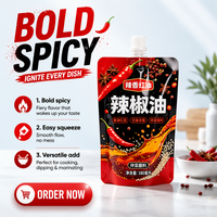 Sachet Doypack de qualité alimentaire UE, anti-UV et résistant à l'humidité, pour emballage personnalisé de sauce au piment à finition mate