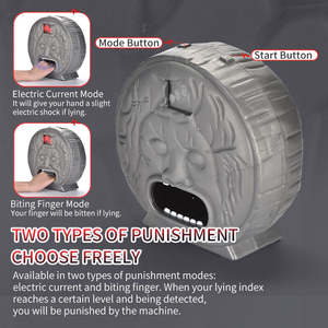 เครื่องตรวจจับการโกหกแบบเหนี่ยวนำ รุ่นวินเทจ โหมดลงโทษคู่ พร้อมกระแสไฟฟ้าเสมือนจริง สำหรับผู้ใหญ่ เกมพูดจริงหรือโกหก ของเล่นสำหรับงานปาร์ตี้ - Product Image 4