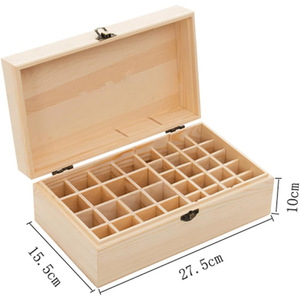 Wooden Essential Oil <b>Storage</b> Box With Compartments For <b>Nail</b> <b>Polish</b> And Oils Desktop Organizer Eco-Friendly Design - Product Image 3