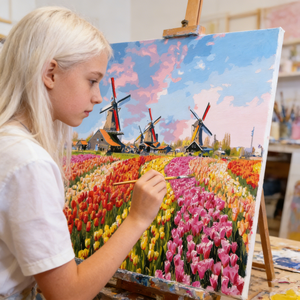 Kit de peinture sur toile DIY, bouquet de fleurs, peinture par numéros, 40x50cm, sans cadre, peinture acrylique pour adultes, décoration murale pour la maison, cadeau fait main - Product Image 1
