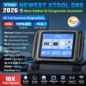 Escáner de Diagnóstico Automotriz Multimarca XTOOL D8S OBD2, Tableta de 8 Pulgadas, Programación de Llaves, Herramientas de Cerrajería, Inmovilizador de Llaves, 2 Años, 12V - Product Image 2