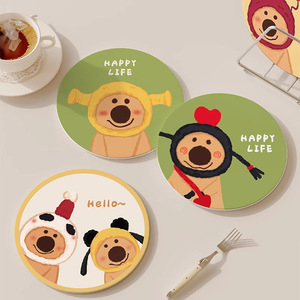 Promotional Coasters Custom Mats Shape Custom UV Printed Logo Diatomaceous Earth Coaster