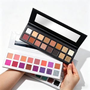 Fard à paupières de qualité supérieure avec logo personnalisé, haute pigmentation, maquillage glamour, 22 mm carré, 16 couleurs, mat, scintillant, pailleté - Product Image 6