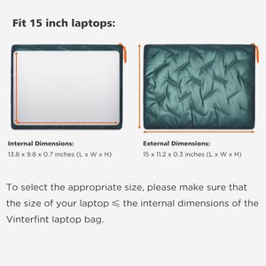 Étui mince et étanche pour ordinateurs portables de 14 et 15 pouces Sacs gonflés en polyester Étuis de transport souples pour ordinateurs et tablettes - Product Image 3