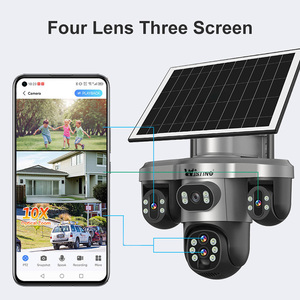 Wistino V380pro HD 6MP 10X Zoom Security <strong>Camera</strong> 360 Auto Detection Three Lens Three Screen Wifi 4G Solar Three PTZ <strong>Camera</strong> - Product Image 2