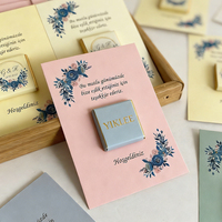 Tarjeta de Decoración Personalizada con Logotipo Estampado en Caliente para Baby Shower, Tarjeta de Regalo de Chocolate para Nacimiento de Bebé, Tarjeta de Decoración para Fiesta