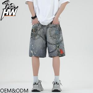 Pantalones Cortos de Mezclilla Tácticos Personalizados para Hombre, Estilo <span class=keywords><strong>Cargo</strong></span>, OEM al por Mayor, Urban Explorer Streetwear 2026 - Product Image 5