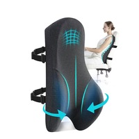 Coussin de soutien lombaire en mousse à mémoire de forme avec sangle réglable pour voiture, bureau, fauteuil roulant, canapé – Soulage la raideur du bas du dos