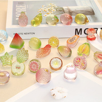 YIWUPOWER Hoogtransparante Simulatie Micro Grote Fruit Harsen Lichtgevende Schattige Trendy Ornament Fruit Appel Mysterie Zak Festival Cadeau
