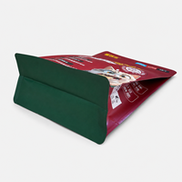 Pochette à fond plat avec fermeture éclair, sac d'emballage personnalisé pour aliments pour animaux, sachet refermable autoportant