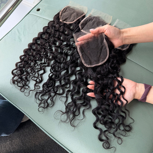 Extensions de cheveux humains vierges Remy à ondulations naturelles de 14, 16, 18, 20 pouces, avec fermetures en dentelle HD 4x4, 100% vierges bruts non traités - Product Image 6