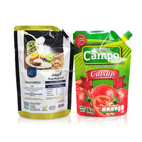Usine 70g 150g 200g pâte de tomate Sauce pochette sac d'emballage en plastique avec bec Ketchup Stand Up Pouch