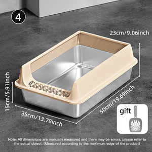 Le plus récent OEM/ODM grande capacité de stockage <span class=keywords><strong>pas</strong></span> <span class=keywords><strong>cher</strong></span> Portable de luxe en acier inoxydable chat litière toilette pour animaux de compagnie chat <span class=keywords><strong>bac</strong></span> <span class=keywords><strong>à</strong></span> <span class=keywords><strong>sable</strong></span> pour chats - Product Image 2